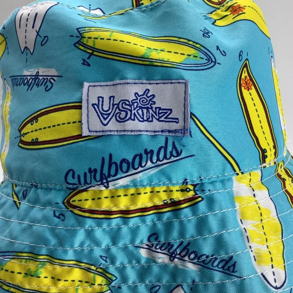 UV Skinz Reversible Adjustable Surfboards Bucket Sun‎ Hat Child 8 Swim Friendly